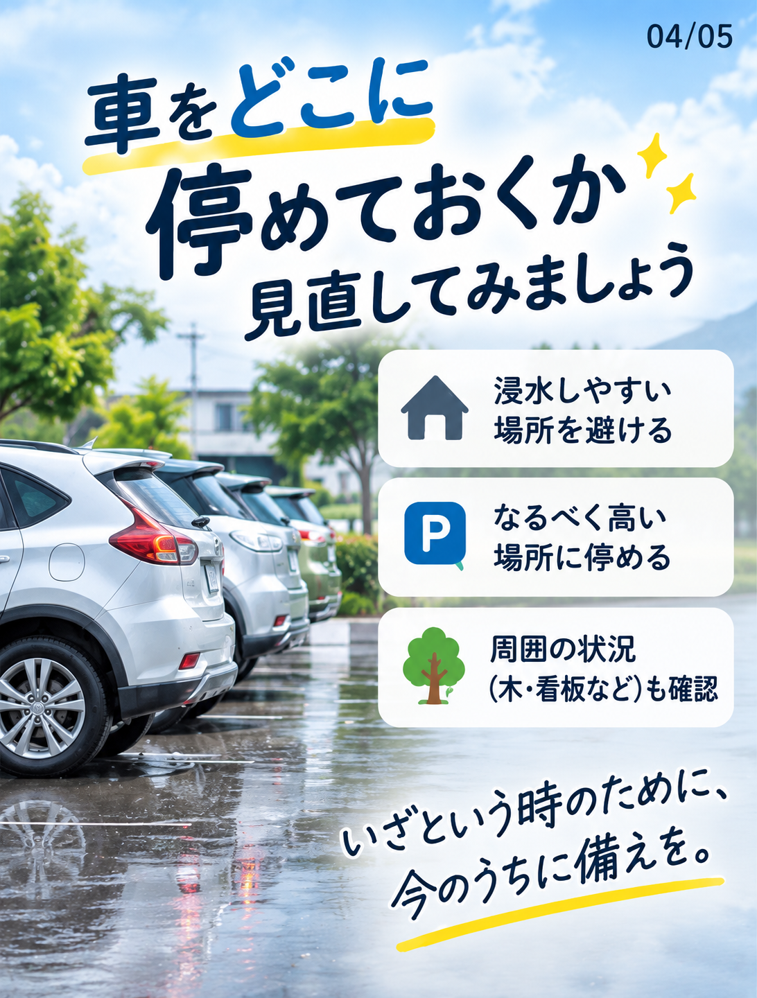 車を停める場所のチェックポイント